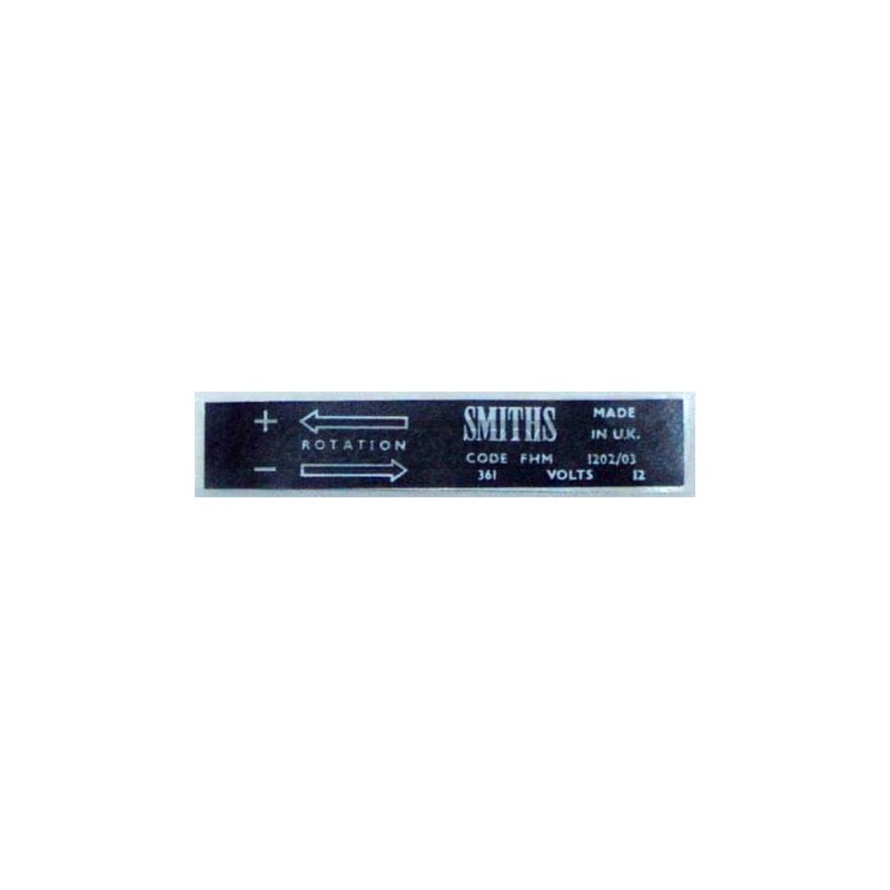 ETIQUETA MOTOR CALEFACCION MG B