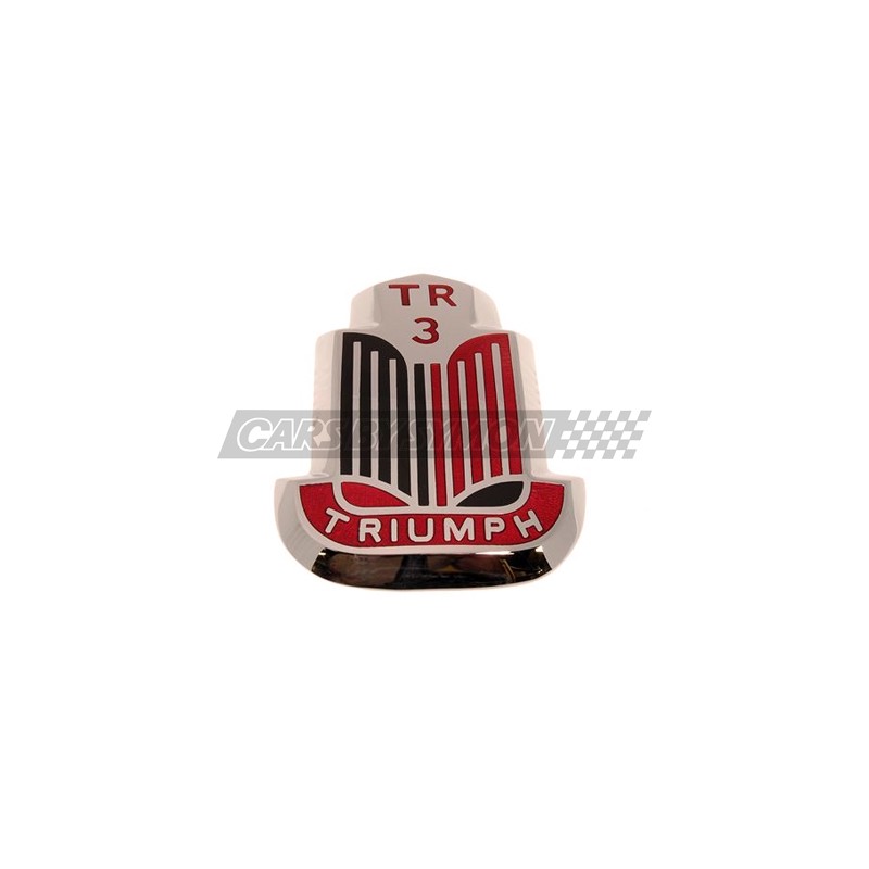 EMBLEMA TRIUMPH TR3 DELANTERO NEGRO/ROJO
