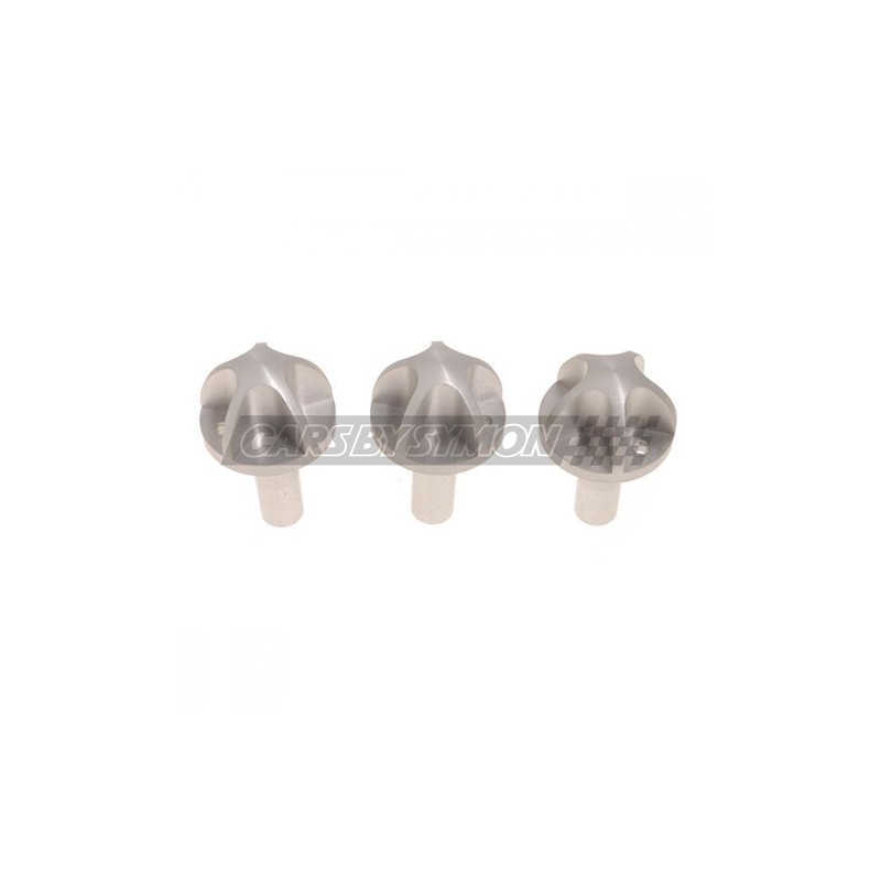 RP1161A KIT DE 3 POMOS MANDO CALEFACCION ALUMINIO MATE PARA MGTF