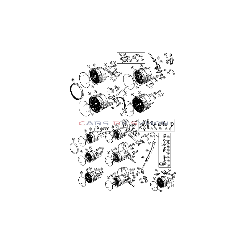 CABLES Y RELOJES SPRITE IV Y MG MIDGET III Y 1500 1967-79