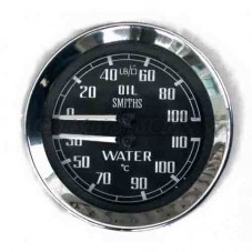 RELOJ DUAL TEMP AGUA/PRES ACEITE NEGRO CENTIGRADOS