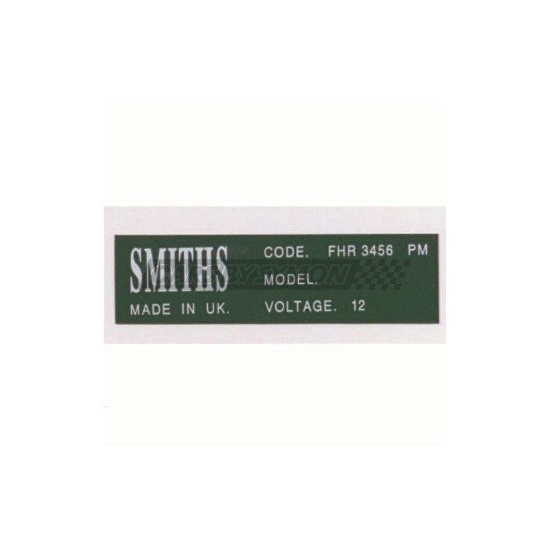 ETIQUETA MOTOR CALEFACCION SMITHS MG B