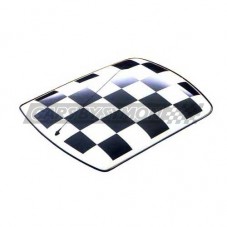 PEGATINA BANDERA MINI CUADROS NEGRO (PEQUEÑOS)