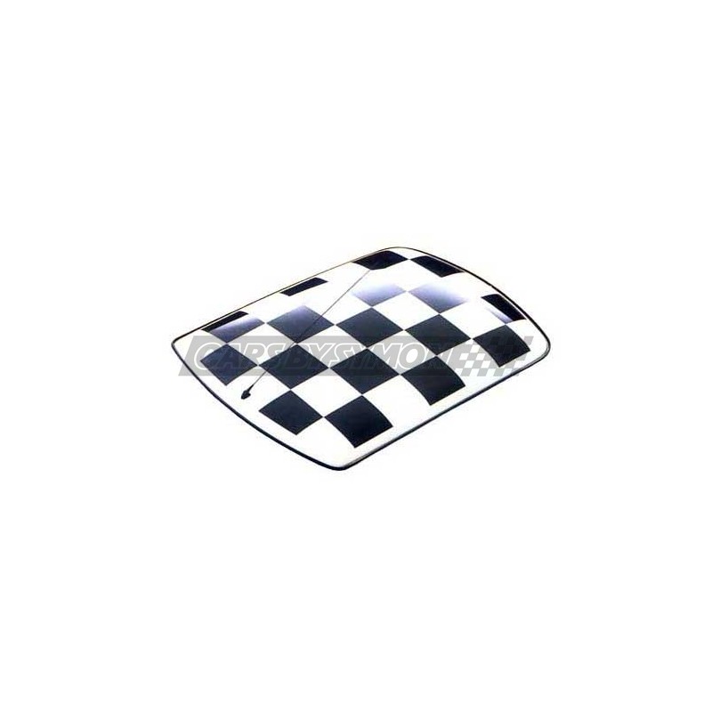 PEGATINA BANDERA MINI CUADROS NEGRO (PEQUEÑOS)