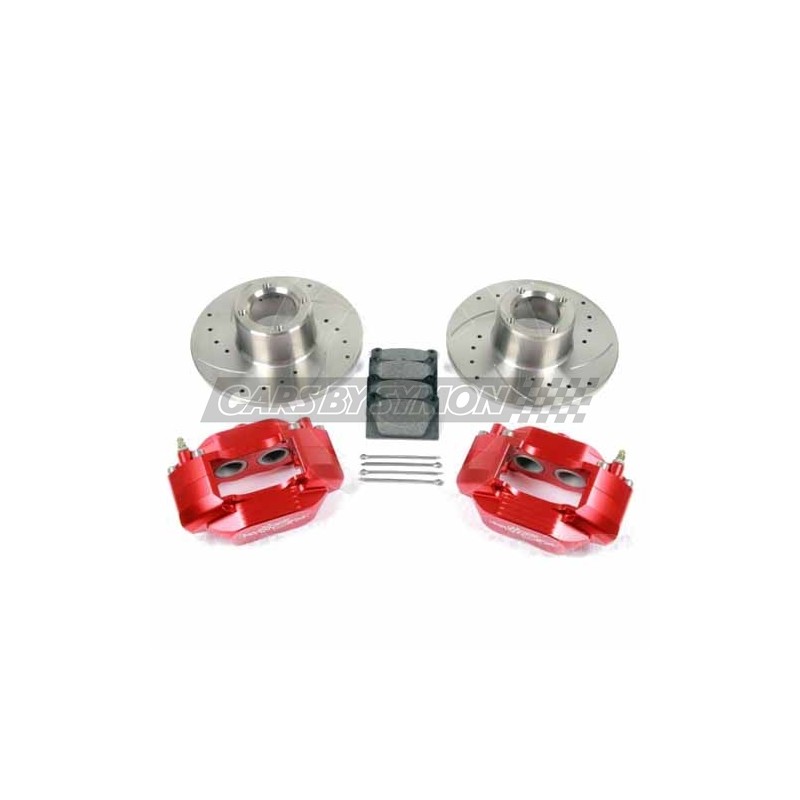MSLMS01RED KIT FRENOS DISCO+PINZAS+PASTILLAS 7.9" VENT-RALL ROJO